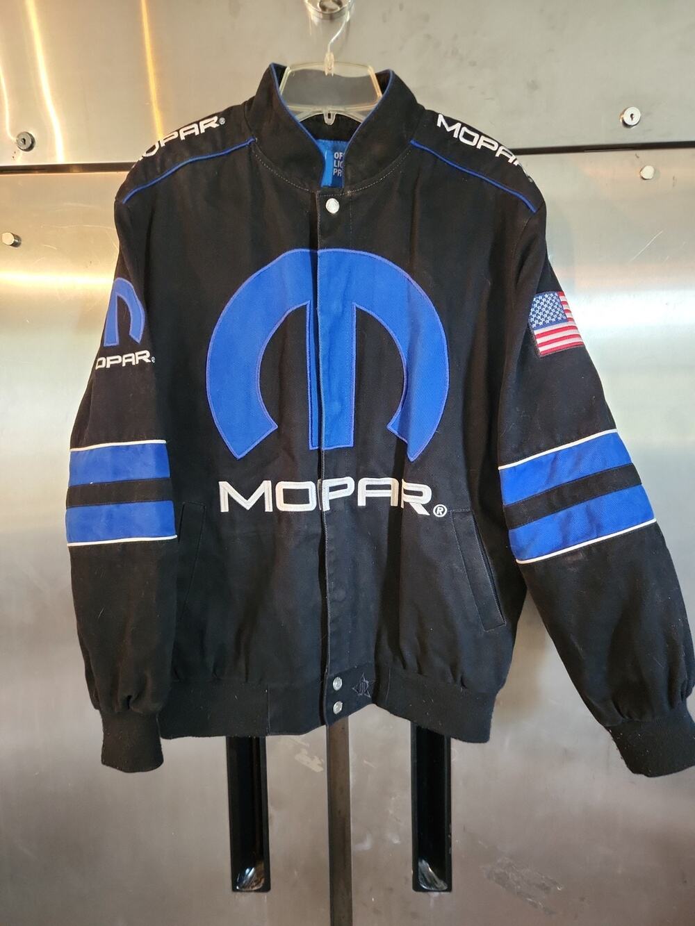 Dodge Mopar M Embroidered Cotton Jacket black JH Design Heavy